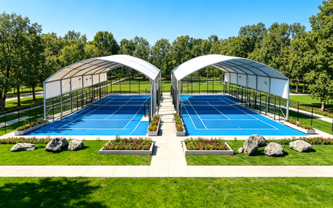 A06 Padel Court 10x20m Full Panoramic Unique Design Durable Glass 20 Years